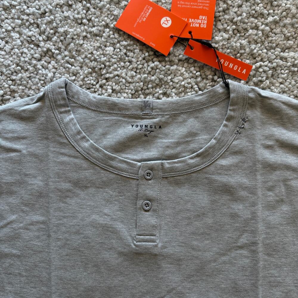 Men's YoungLA 4039 SleepwearTee XL NWT HeatherGrey - Picture 3 of 8